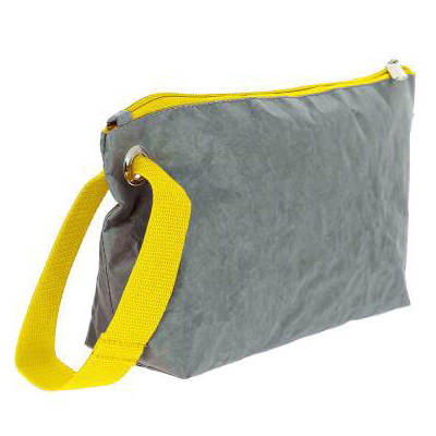 Косметичка Avocado Mini Kraft Gray/Yellow картинка крафт-сумки